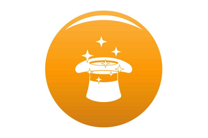 hat-with-a-star-icon-vector-orange
