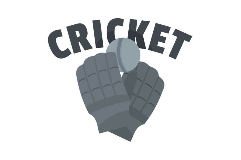 cricket-gloves-logo-flat-style