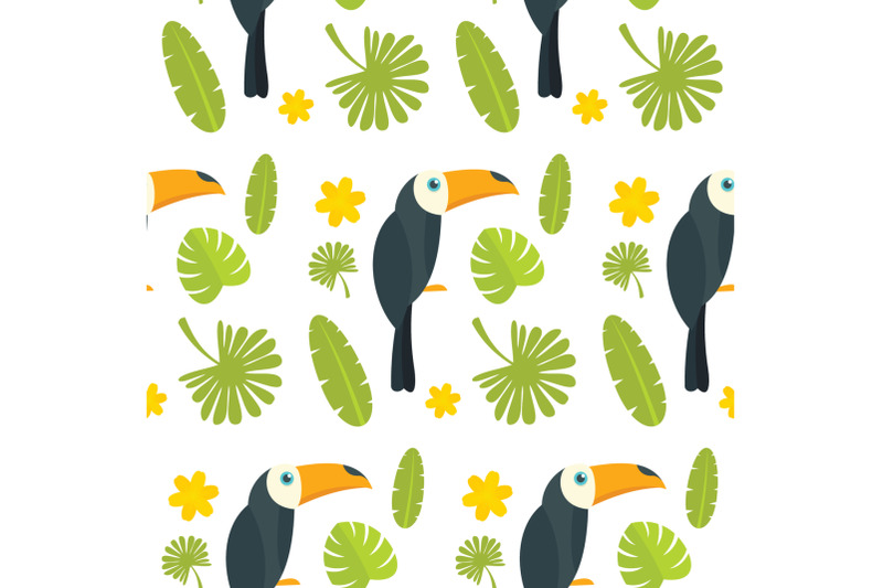 toucan-parrot-bird-seamless-pattern-flat-style