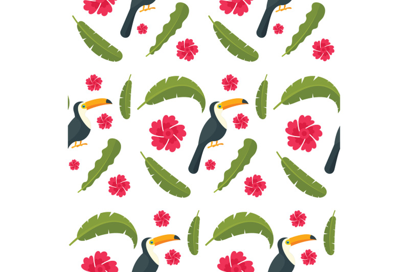 toucan-parrot-bird-seamless-pattern-flat-style
