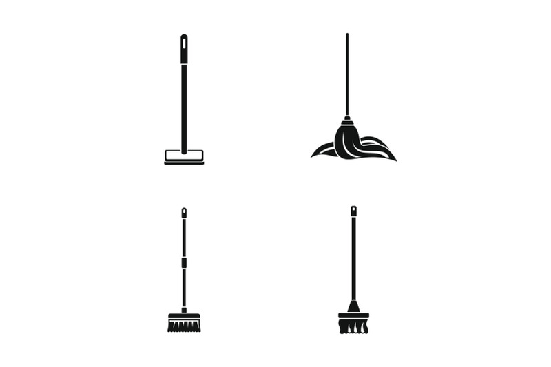 mop-cleaning-swab-icons-set-simple-style