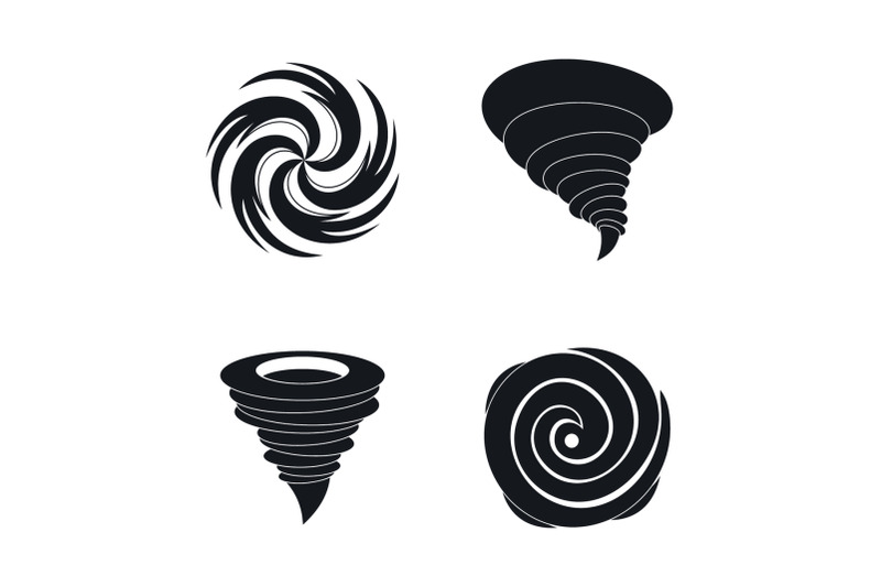 hurricane-storm-damage-icons-set-simple-style
