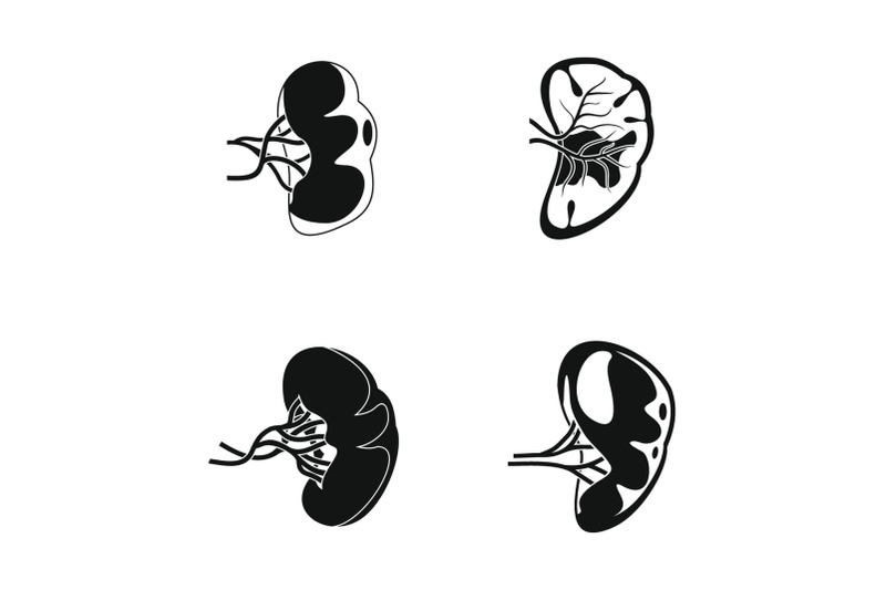 spleen-milt-anatomy-icons-set-simple-style