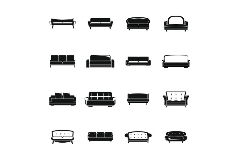 sofa-chair-room-couch-icons-set-simple-style