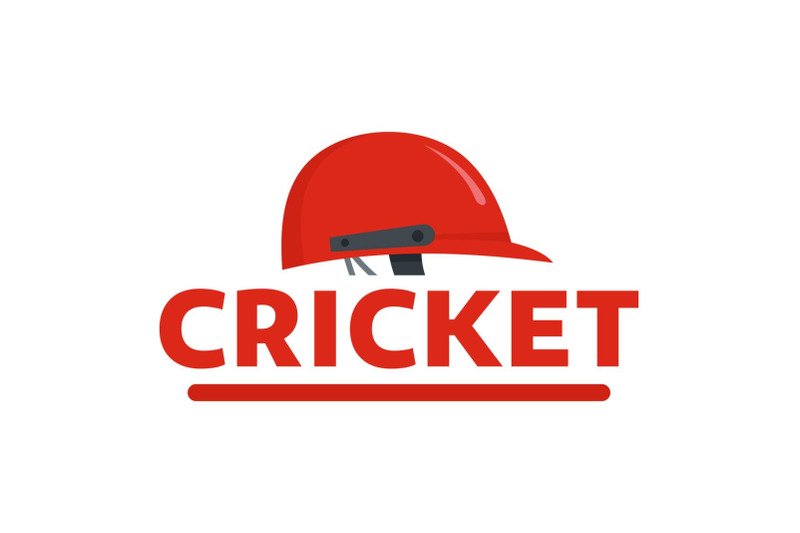 red-cricket-helmet-logo-flat-style