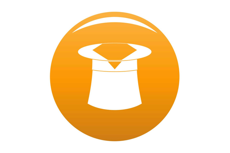 hat-with-napkin-icon-vector-orange