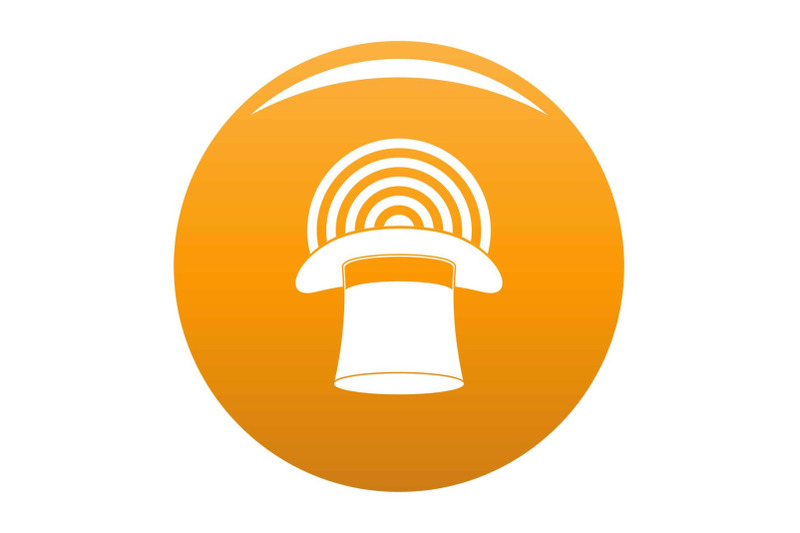 hat-with-glow-icon-vector-orange