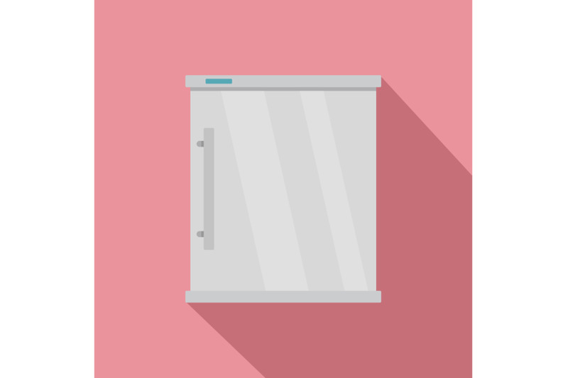 white-refrigerator-icon-flat-style