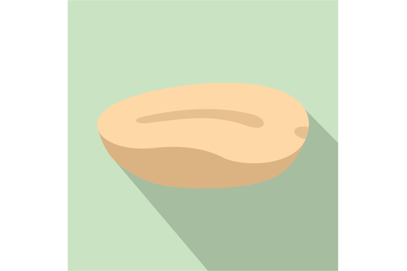 half-peanut-icon-flat-style