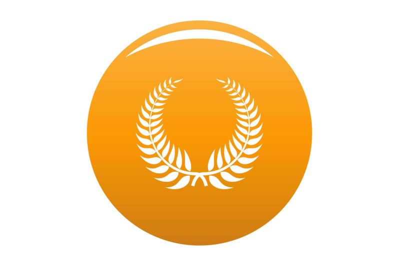 branch-wreath-icon-vector-orange