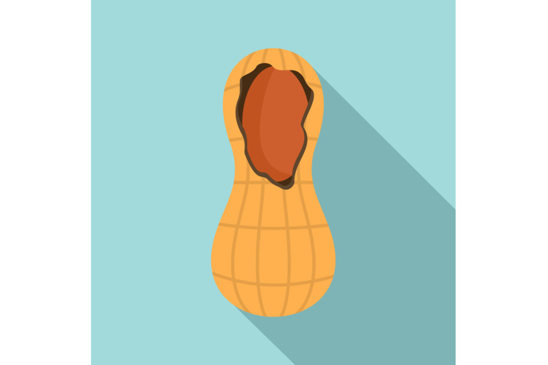 crack-peanut-icon-flat-style