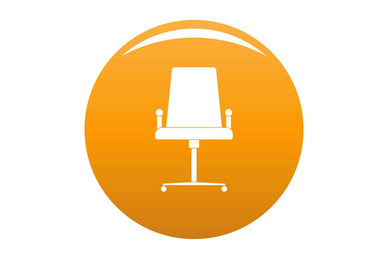 school-chair-icon-vector-orange