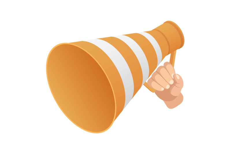 road-cone-speaker-icon-isometric-style