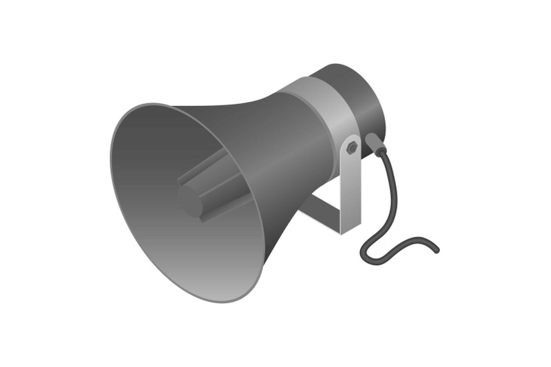 black-outdoor-speaker-icon-isometric-style