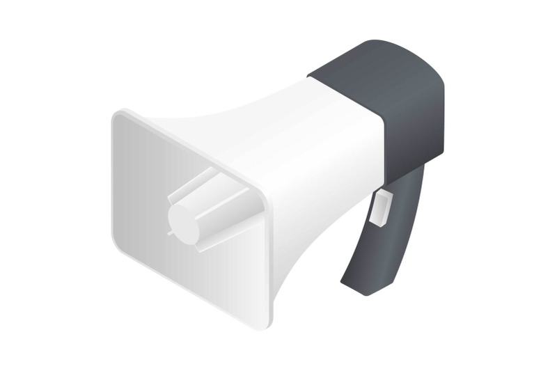 big-hand-speaker-icon-isometric-style