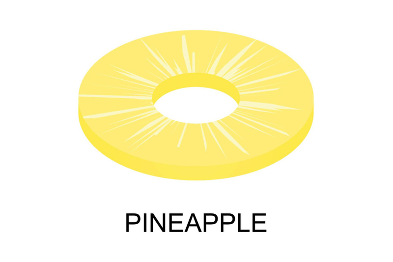 sliced-pineapple-icon-isometric-style