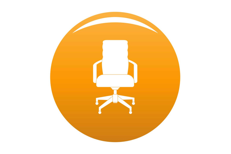 office-chair-icon-vector-orange