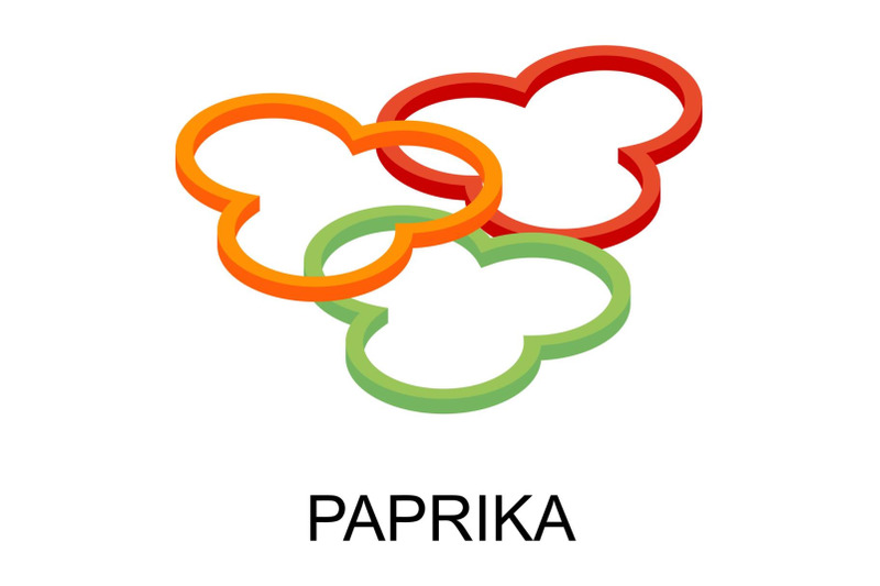 sliced-paprika-icon-isometric-style