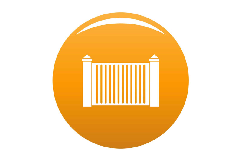 steel-fence-icon-vector-orange