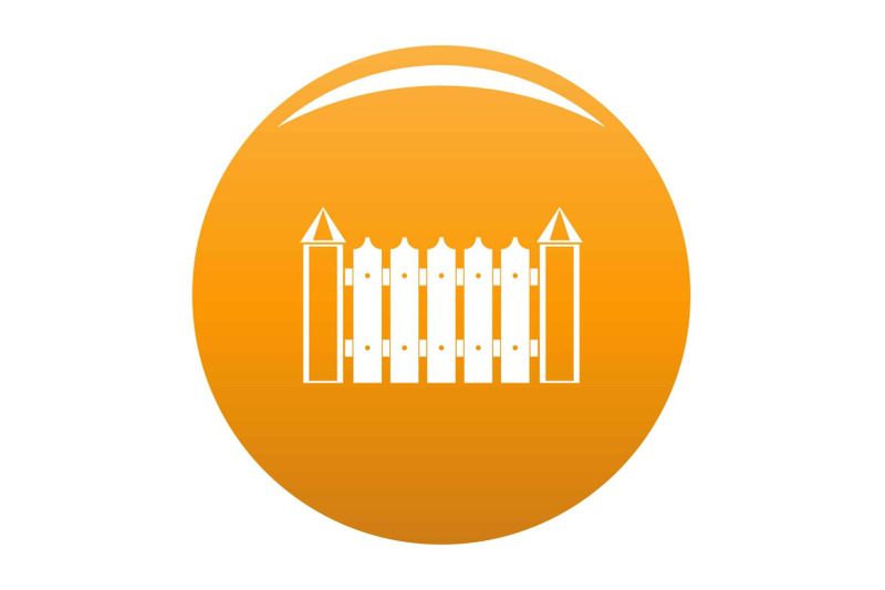 garden-fence-icon-vector-orange