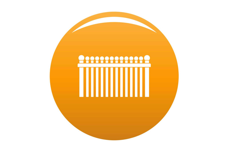 fence-with-ball-icon-vector-orange