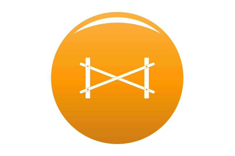 fence-of-two-rod-icon-vector-orange