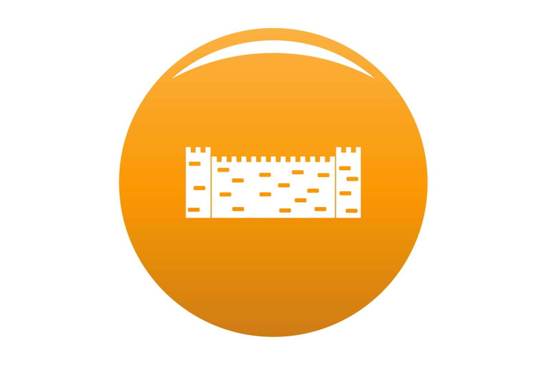 stone-fence-icon-vector-orange