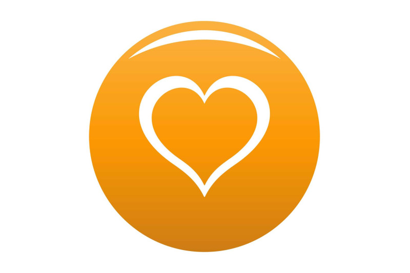 heart-icon-vector-orange