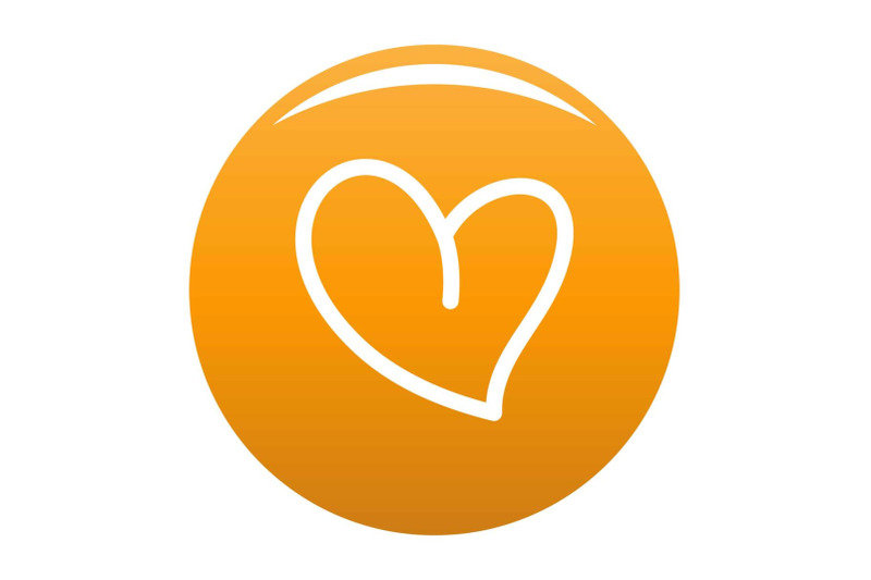 white-heart-icon-vector-orange