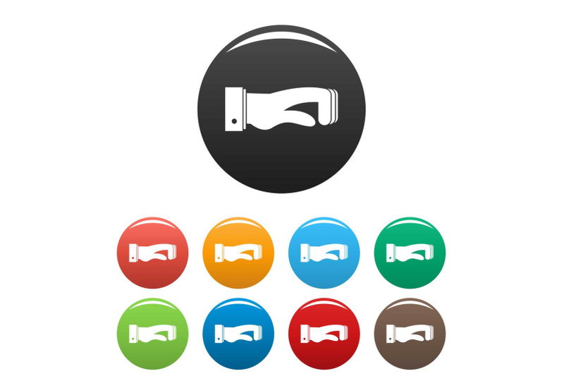 hand-concept-icons-set-color-vector