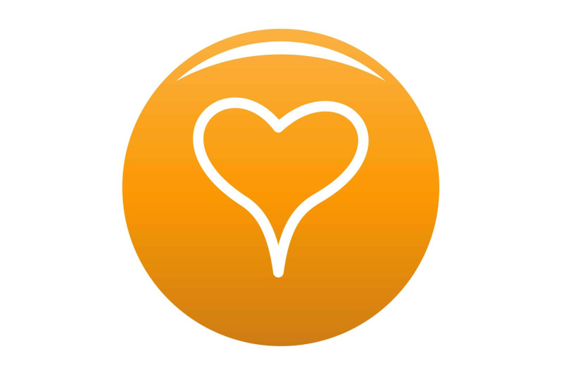 woman-heart-icon-vector-orange