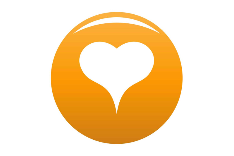 lion-heart-icon-vector-orange