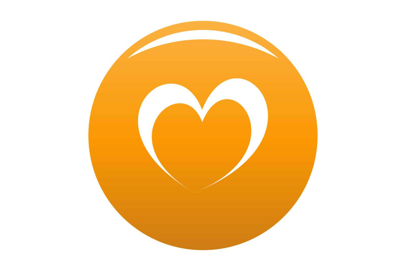 frantic-heart-icon-vector-orange