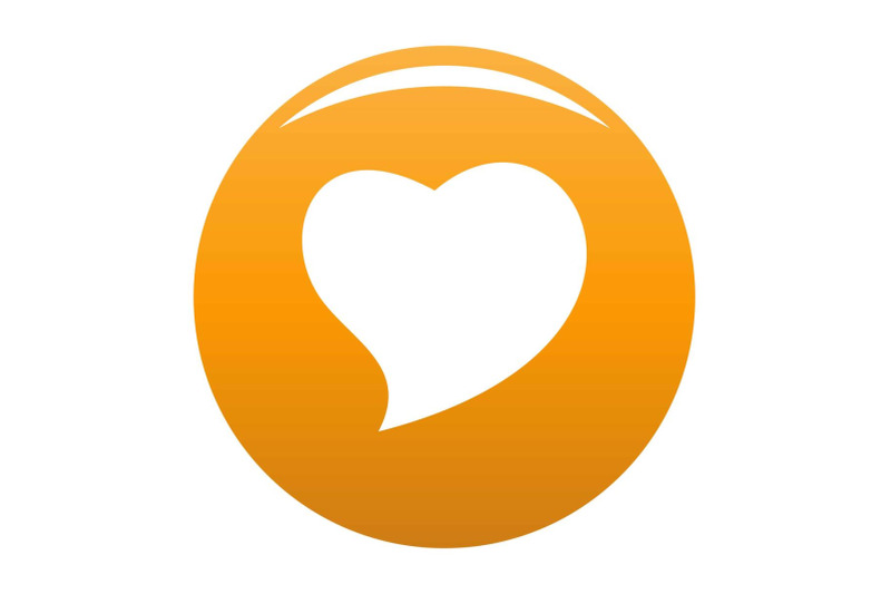 brave-heart-icon-vector-orange