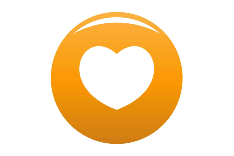 sympathetic-heart-icon-vector-orange