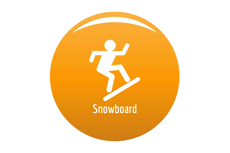 snowboard-icon-vector-orange