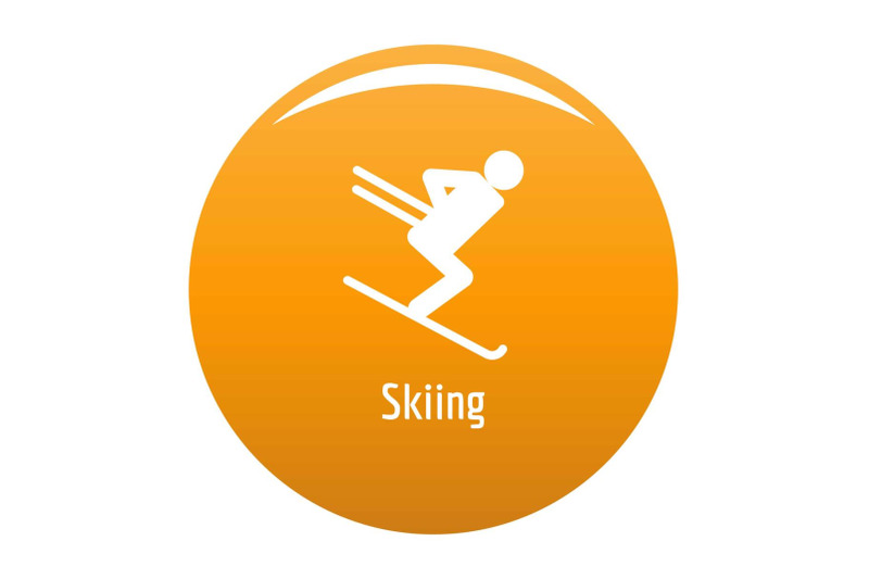 skiing-icon-vector-orange