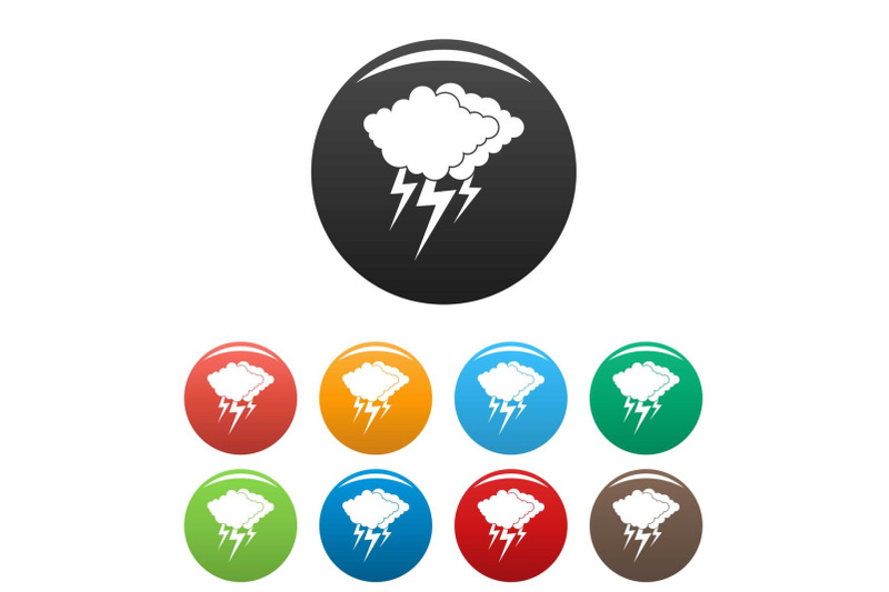 cloud-thunder-flash-icons-set-color-vector