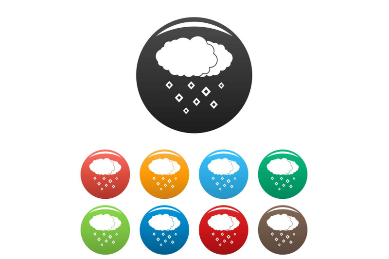 snow-cloud-icons-set-color-vector
