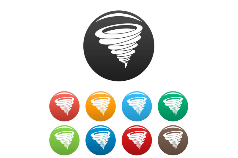 hurricane-icons-set-color-vector