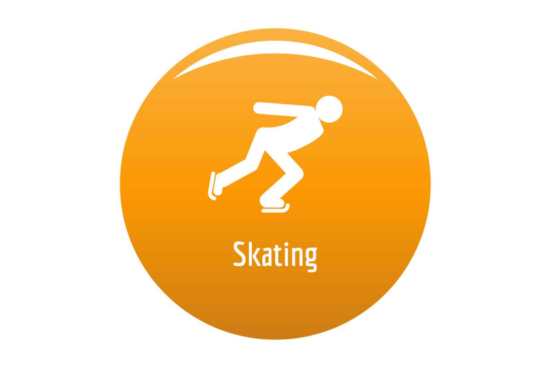 skating-icon-vector-orange