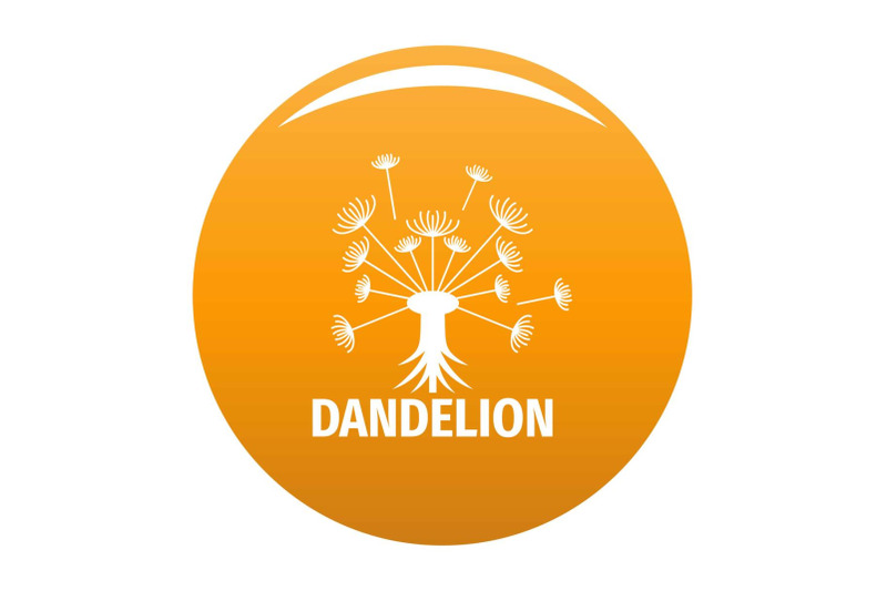 spring-dandelion-logo-icon-vector-orange
