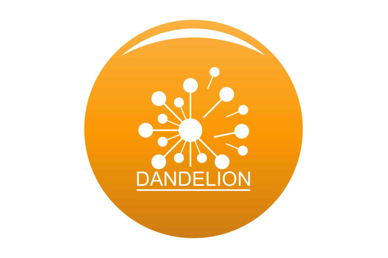 meadow-dandelion-logo-icon-vector-orange