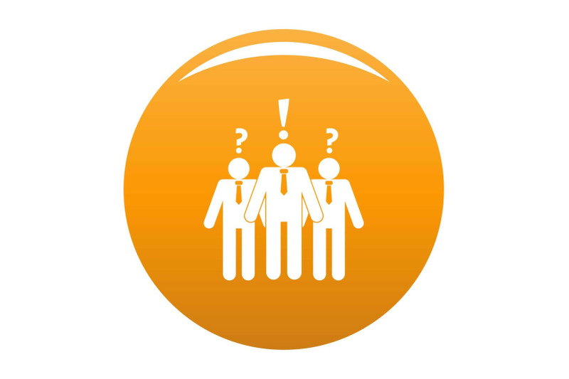 asking-teamwork-icon-vector-orange