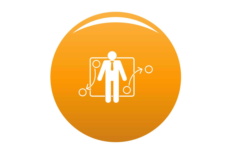 one-businessman-icon-vector-orange