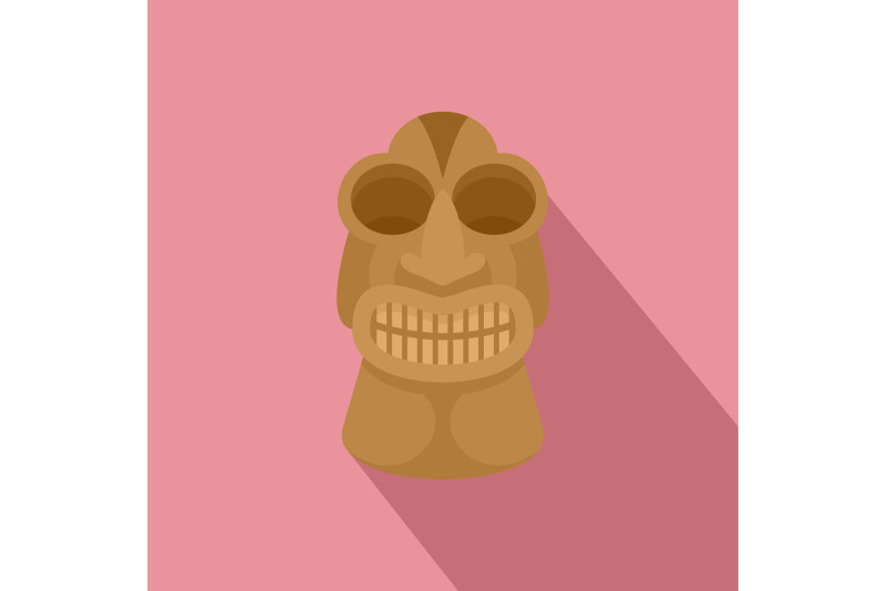 tiki-idol-hawaii-icon-flat-style