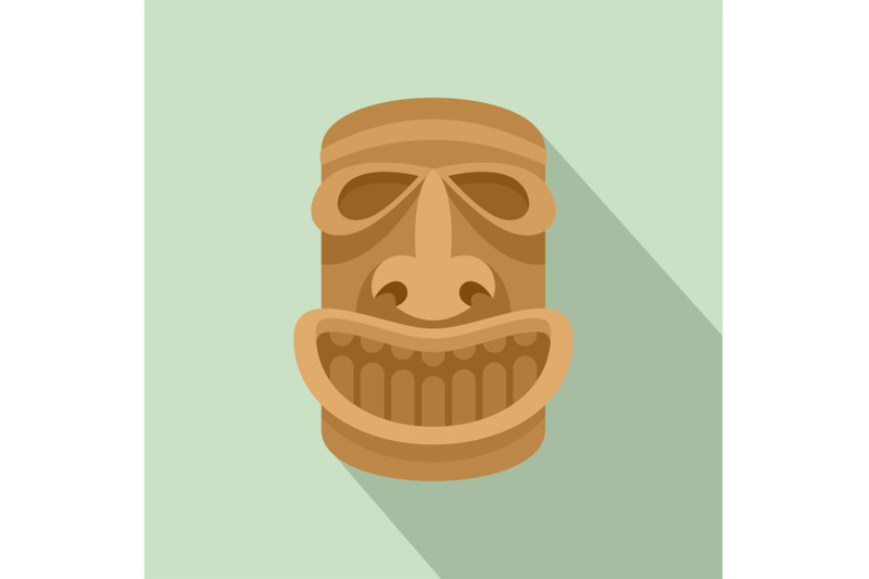 hawaii-wood-idol-icon-flat-style