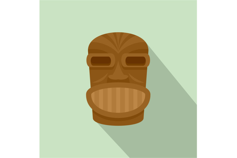 hawaii-wooden-idol-icon-flat-style
