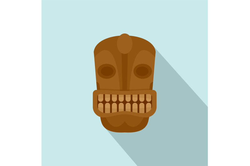 tiki-head-idol-icon-flat-style