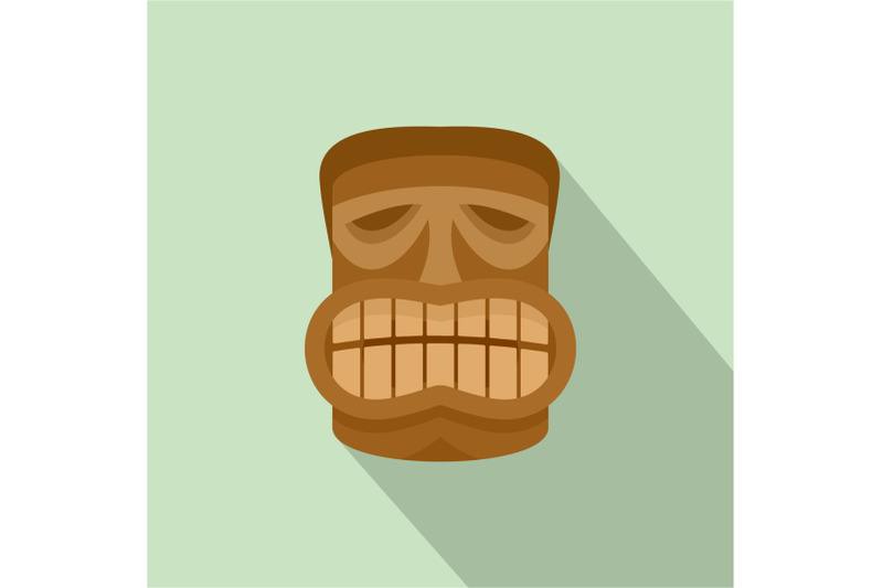 smile-tiki-idol-icon-flat-style